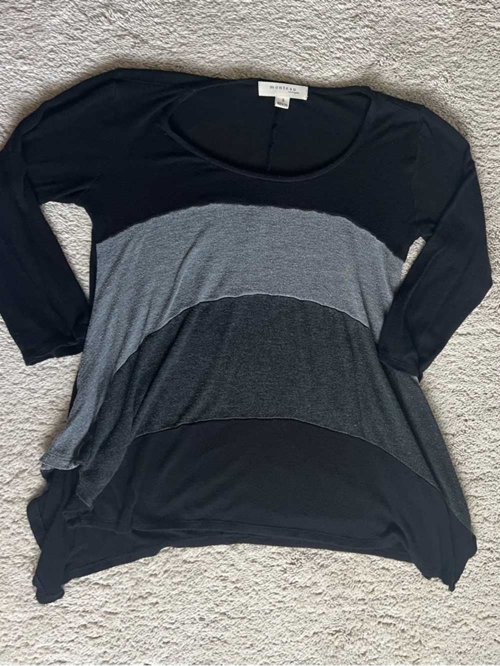 Monteau Colorblock Scoop Neck Tunic
